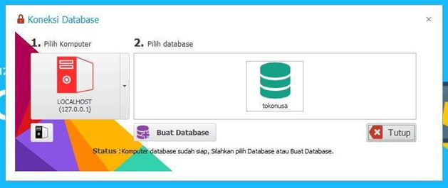 membuka database yang sudah ada