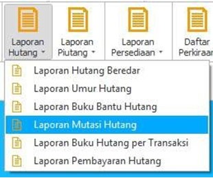 laporan mutasi hutang